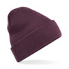 Gebreide muts polyester donkerpaars