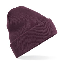 Gebreide muts polyester donkerpaars