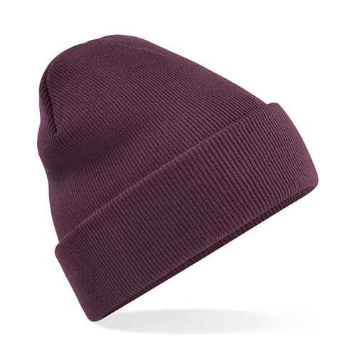 Gebreide muts polyester donkerpaars