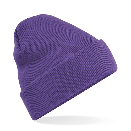 Gebreide muts polyester paars