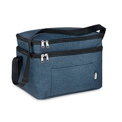 Koeltas met dubbel compartiment RPET donkerblauw