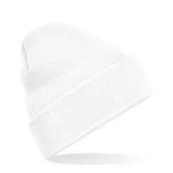 Gebreide muts polyester wit