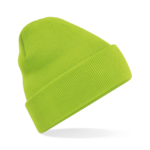 Gebreide muts polyester lime groen