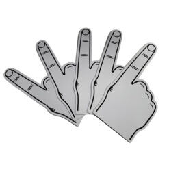 Foam hand wijsvinger wit 5 stuks