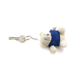 Alternative view of Sleutelhanger teddybeer met T-shirt blauw