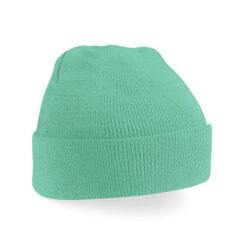 Gebreide muts polyester mint groen
