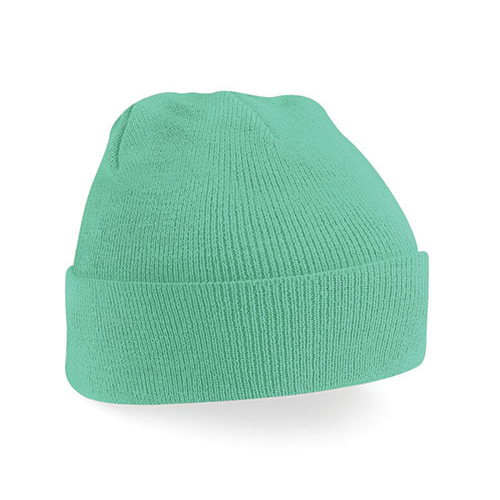 Gebreide muts polyester mint groen