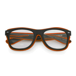 Alternative view of LED bril met heldere lenzen zwart - neon oranje