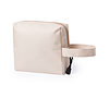 Toilettas met handvat polyester beige