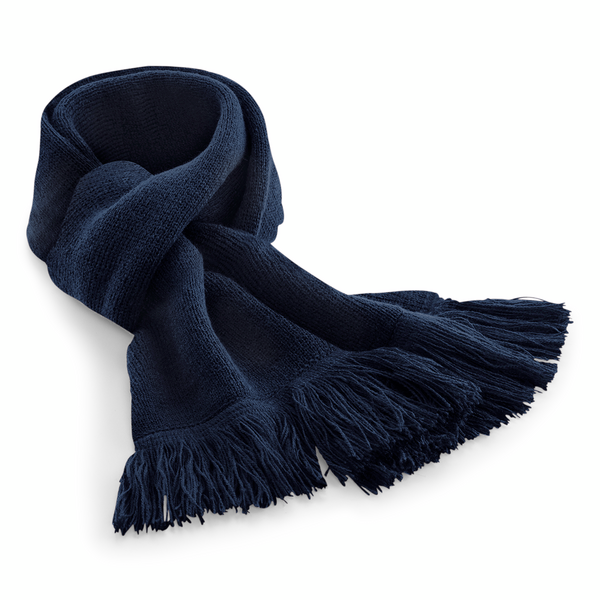 Dubbellaags gebreide sjaal acryl navy