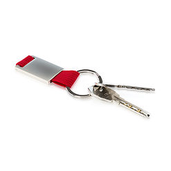 Alternative view of Sleutelhanger metaal/polyester rood