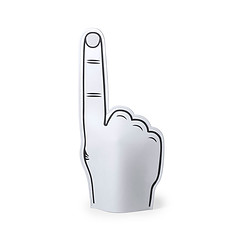 Alternative view of Foam hand wijsvinger wit 5 stuks