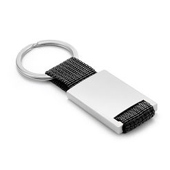 Sleutelhanger metaal/polyester zwart
