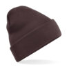 Gebreide muts polyester bruin