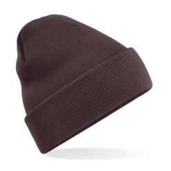 Gebreide muts polyester bruin
