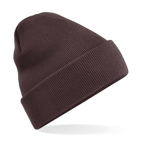 Gebreide muts polyester bruin