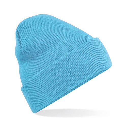 Gebreide muts polyester lichtblauw