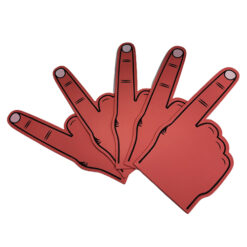 Foam hand wijsvinger rood 5 stuks
