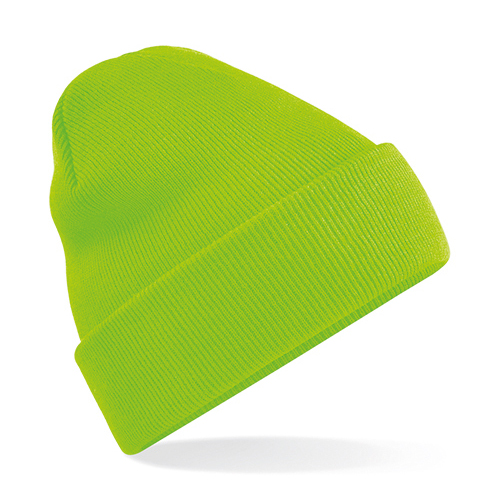 Gebreide muts polyester fluorescerend groen