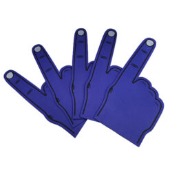 Foam hand wijsvinger blauw 5 stuks
