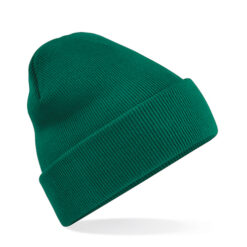 Gebreide muts polyester donkergroen