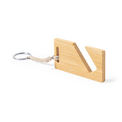 Alternative view of Gevlochten sleutelhanger met telefoonhouder bamboe
