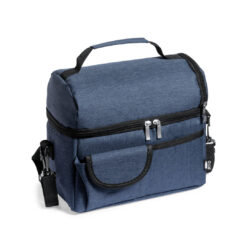 Koeltas met schouderband RPET blauw
