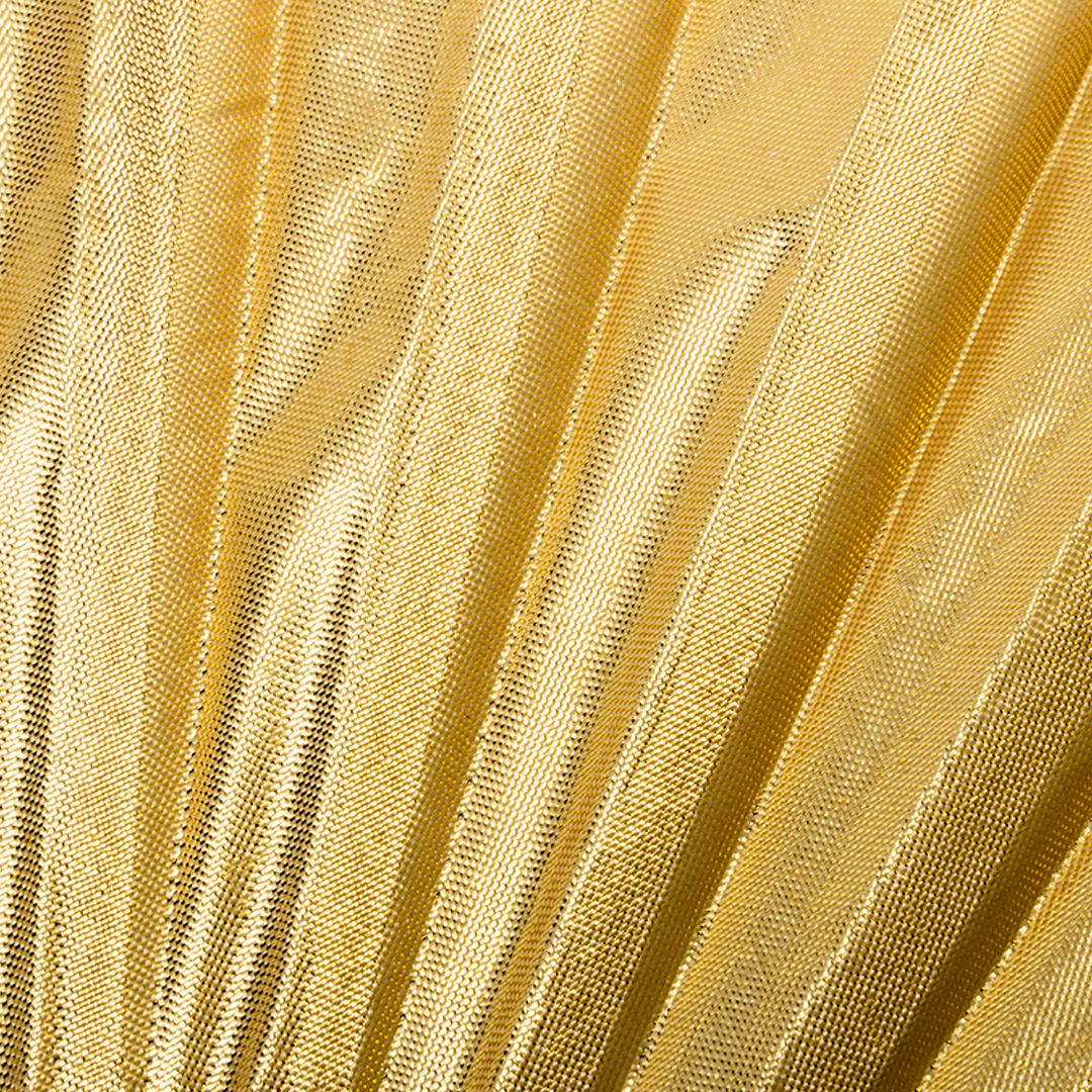 Handwaaier hout/polyester goud - Afbeelding 3
