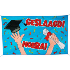 Geslaagd! Hoera! gevelvlag 90 x 150 cm