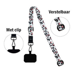 Alternative view of Yucka telefoonkoord universeel - Hartjes panterprint