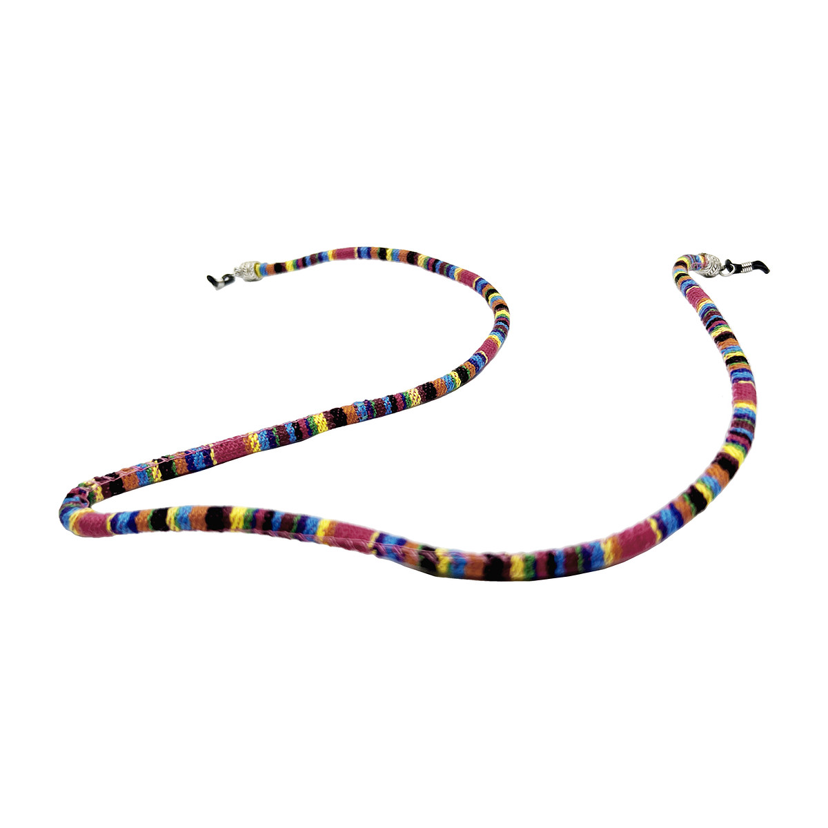 Rond brillenkoordje gestreept multicolor - Afbeelding 2