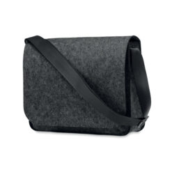 Laptoptas RPET met klittenband donkergrijs