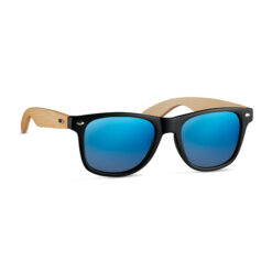 Zonnebril bamboe blauw