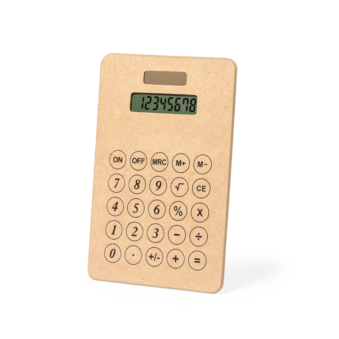 Rekenmachine gerecycled karton beige - Afbeelding 2