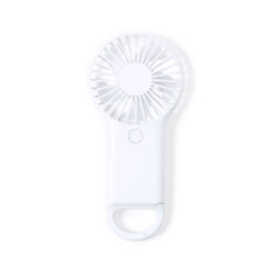 Handventilator met karabijnhaak wit