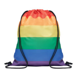 Rugzak met trekkoord RPET regenboog