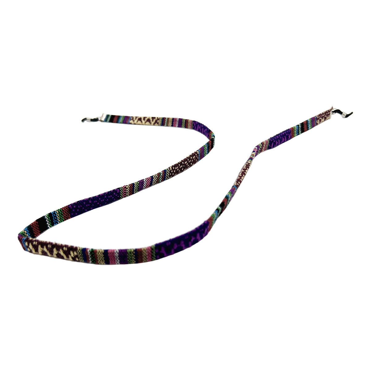 Plat brillenkoordje stippen/gestreept multicolor - Afbeelding 2