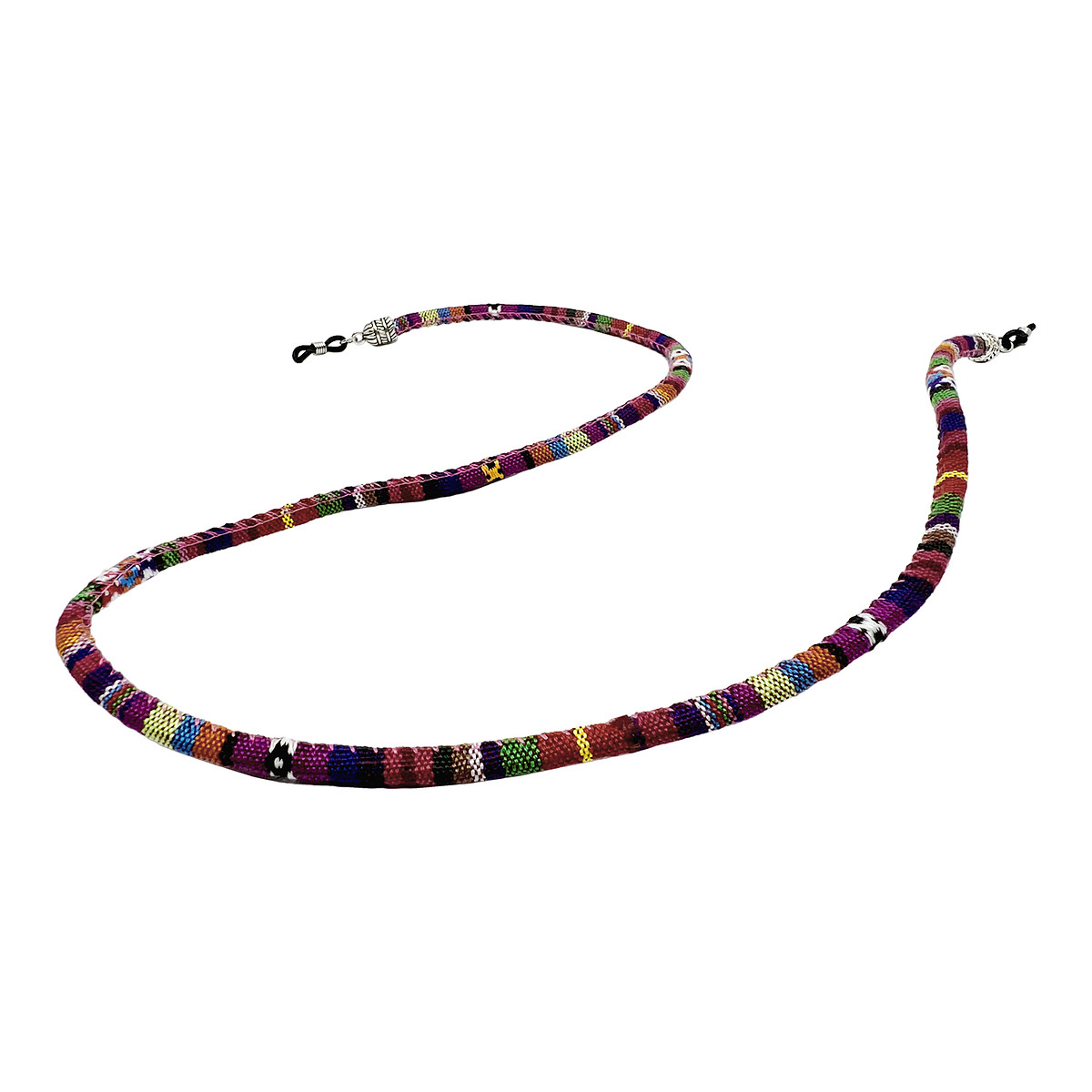 Rond brillenkoordje met bloemetjes multicolor - Afbeelding 2