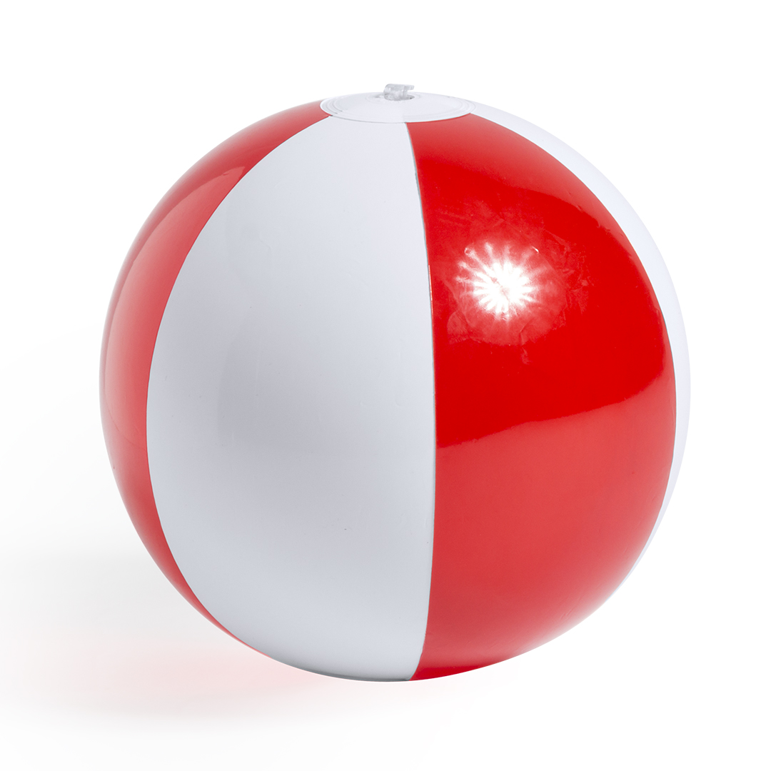 Strandbal gestreept rood/wit - Afbeelding 2