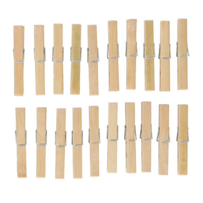 Houten wasknijpers 20 stuks