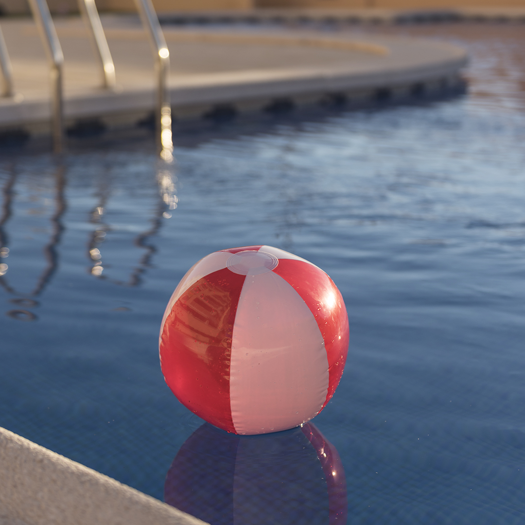 Strandbal gestreept rood/wit - Afbeelding 3
