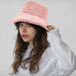 Alternative view of Yucka fluffy bucket hat faux fur roze