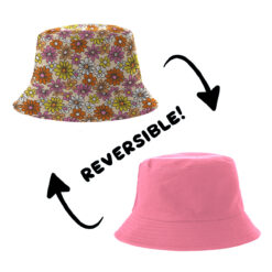 Alternative view of Yucka reversible vissershoedje bloemetjesprint - 58 cm