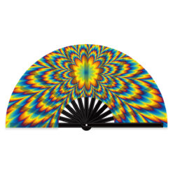 XXL grote bamboe waaier Trippy
