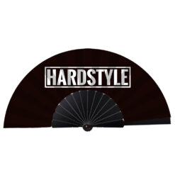 Festival handwaaier Hardstyle zwart