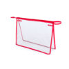 Transparante toilettas PVC rood