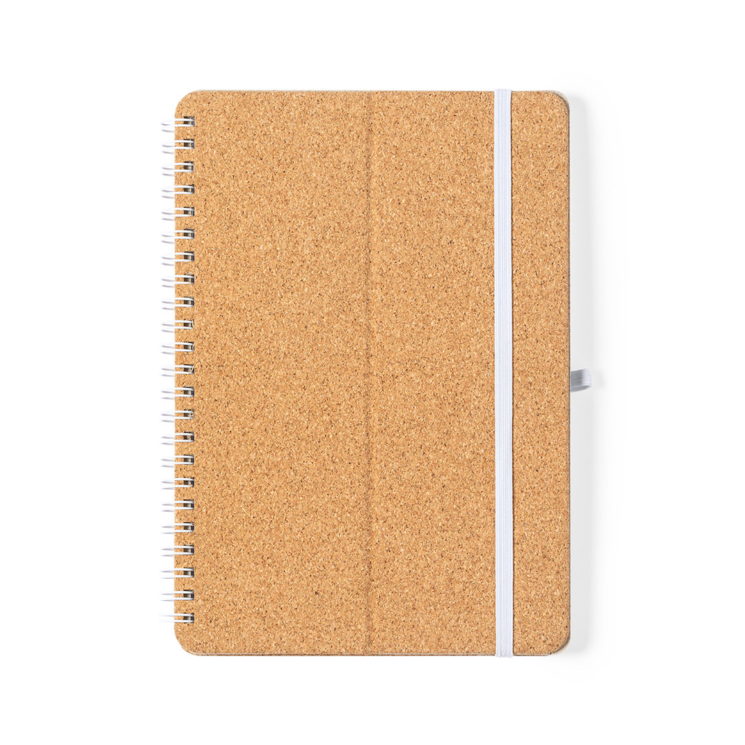 A5 notitieboek met tablet- en telefoonhouder kurk bruin - Afbeelding 2