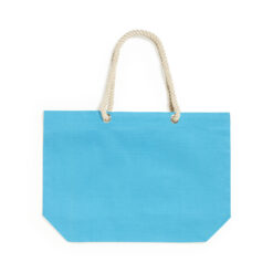 Strandtas katoen blauw