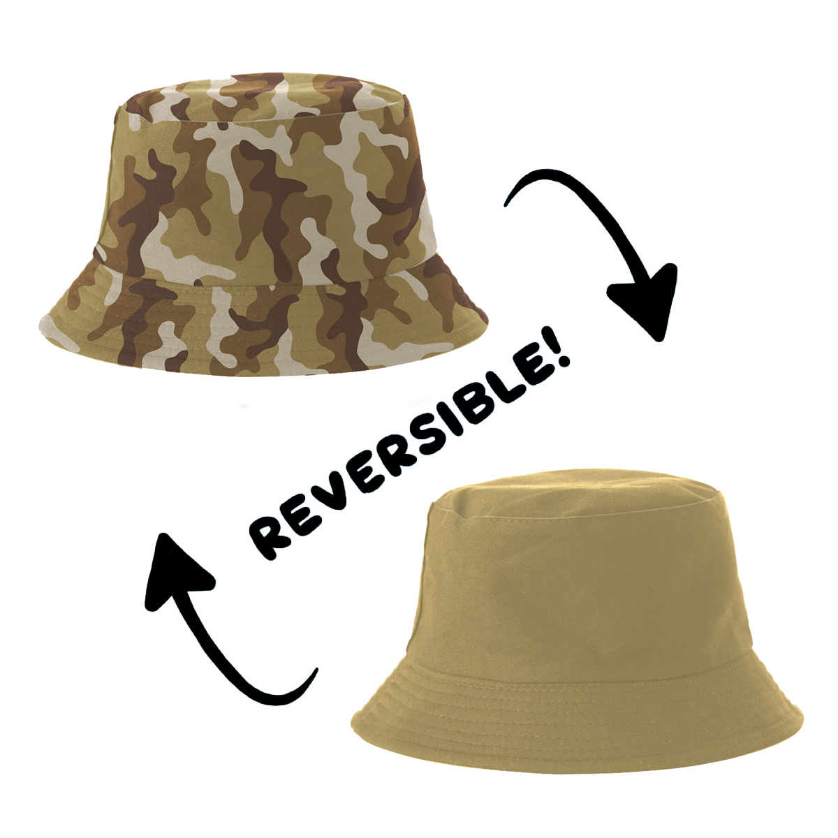 Yucka reversible vissershoedje camouflage - 58 cm - Afbeelding 2