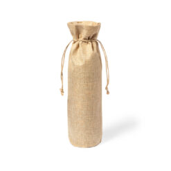 Alternative view of Wijn geschenktas met jute trekkoord bruin